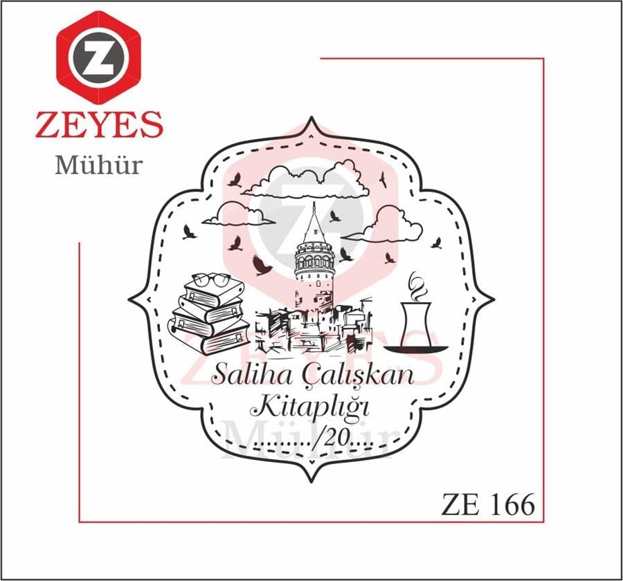 Kitaplar Galata Kulesi Çay Kitap Mührü   ZE 166