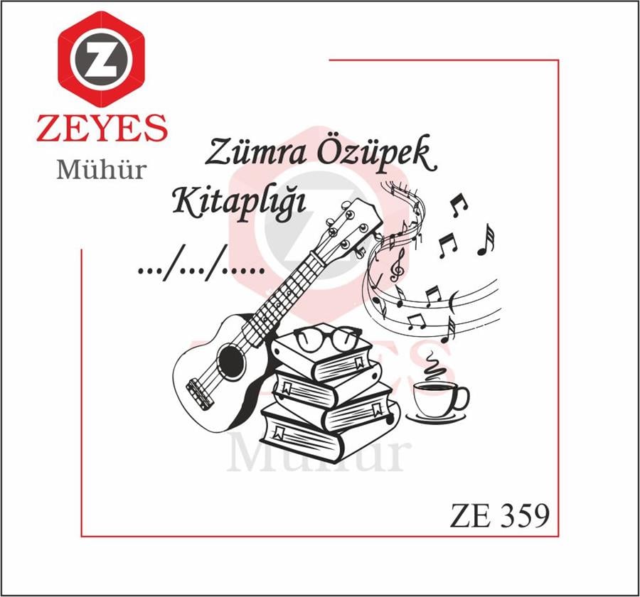 Kitaplar ve Gitar Kitap Mührü  ZE 359