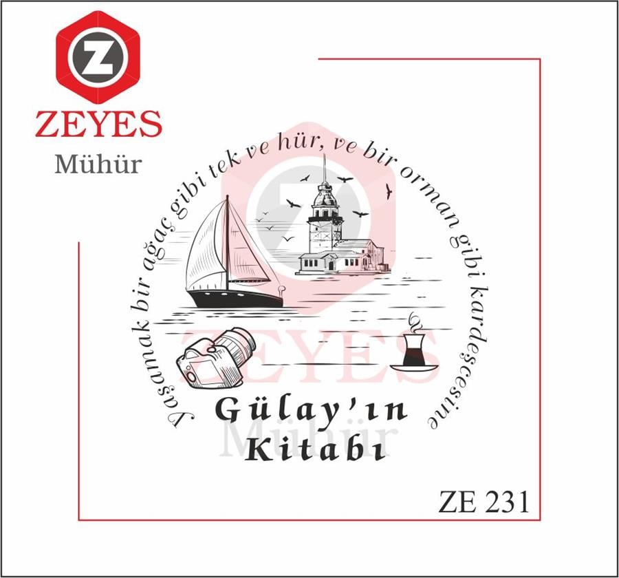 Kiz Kulesi Tekne Deniz Kitap Mührü ZE 231