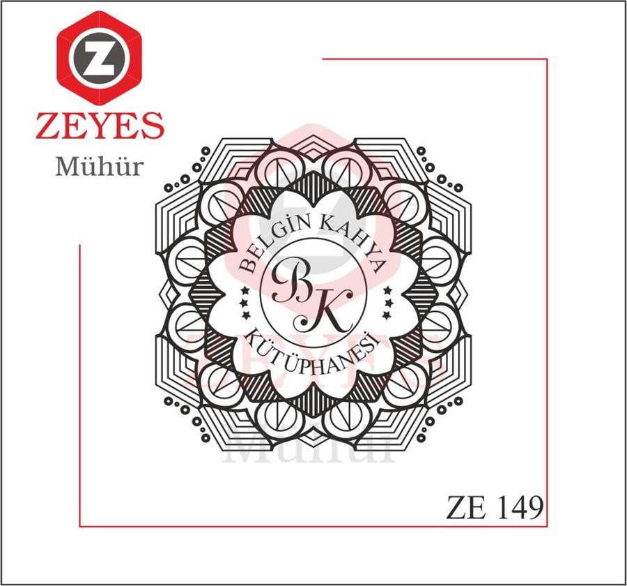 Mandala Desen Kitap Mührü ZE 149