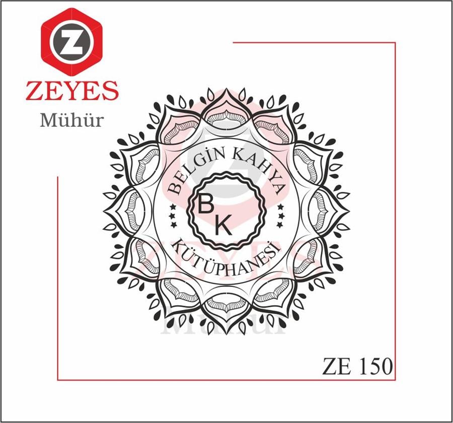 Mandala Desen Kitap Mührü ZE 150