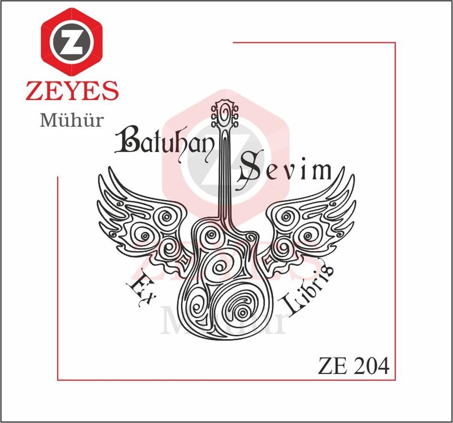 Müzik  ExLibris Kitap Mührü  ZE 204