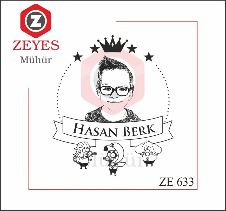Portre - Çocuk  Kitap Mührü   ZE 633