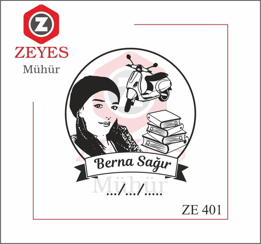 Portre - Vespa Motor Seven Kitap  Mührü  ZE 401