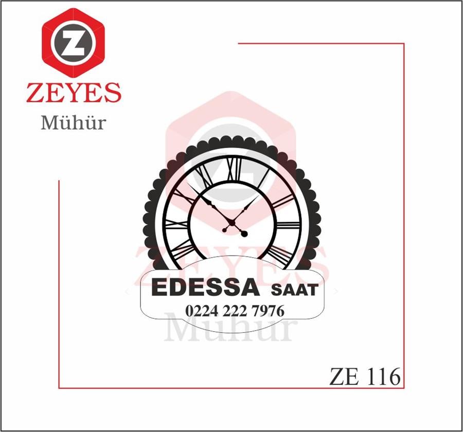 Saat Logo Mühür ZE 116