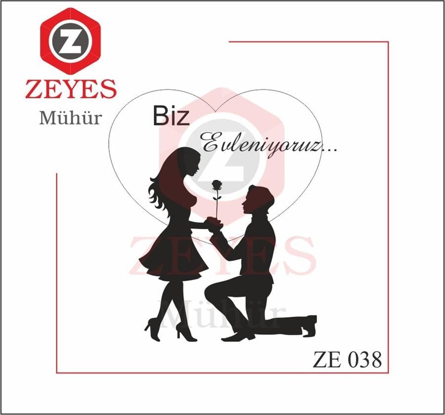Sevgili Kalp Gül Mührü ZE 038