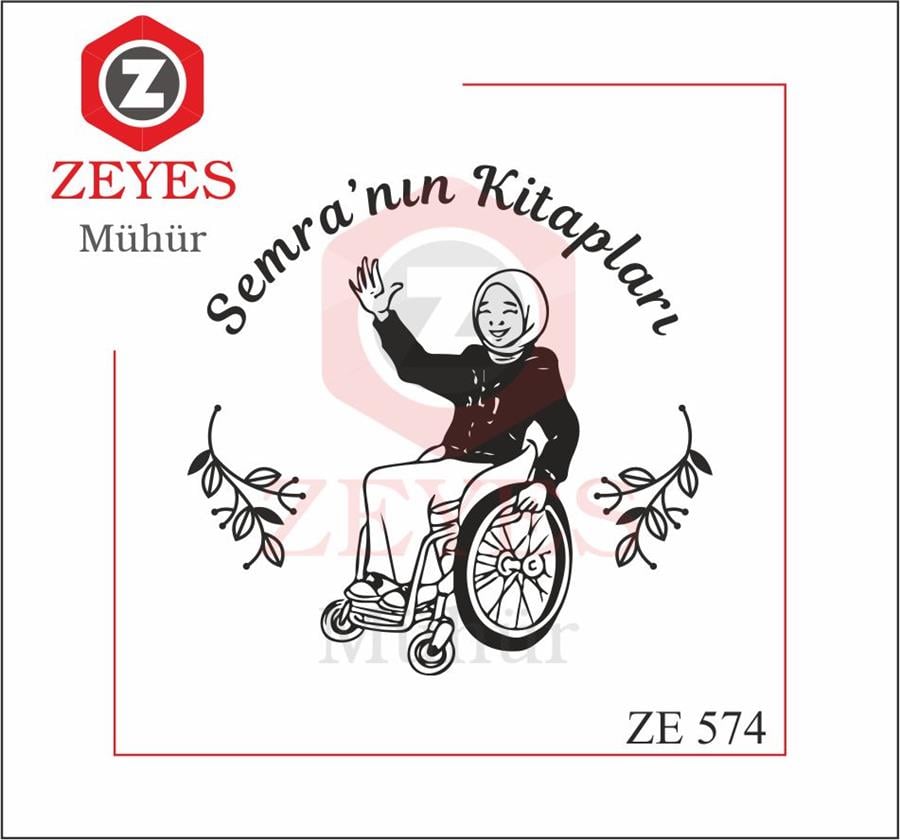 Tekerlekli Sandalyede Oturan Tesettürlü Kiz Mührü   ZE 574