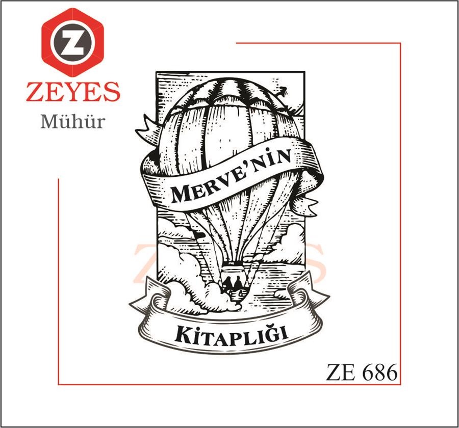 Uçan Balon Kitap Mührü   ZE 686