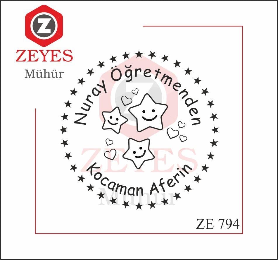 Yildizli Aferin  Mührü   ZE 794