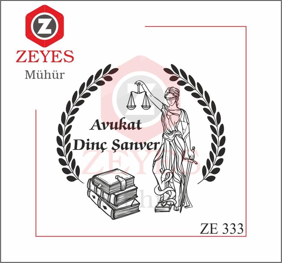Yunan Adalet Tanriçasi - Avukat Kitap Mührü ZE 333