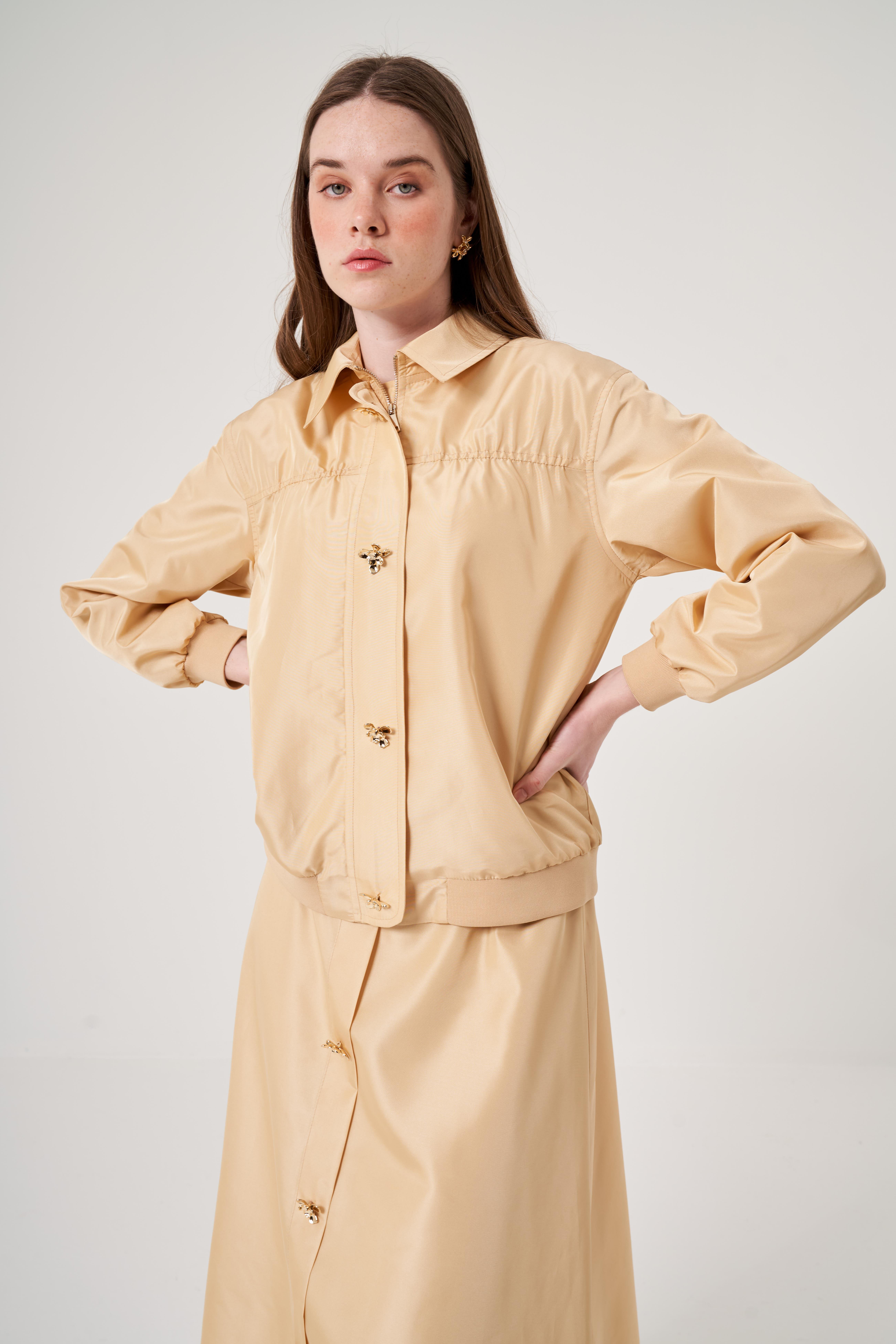 OE25Y939638-Tafta Bomber Ceket