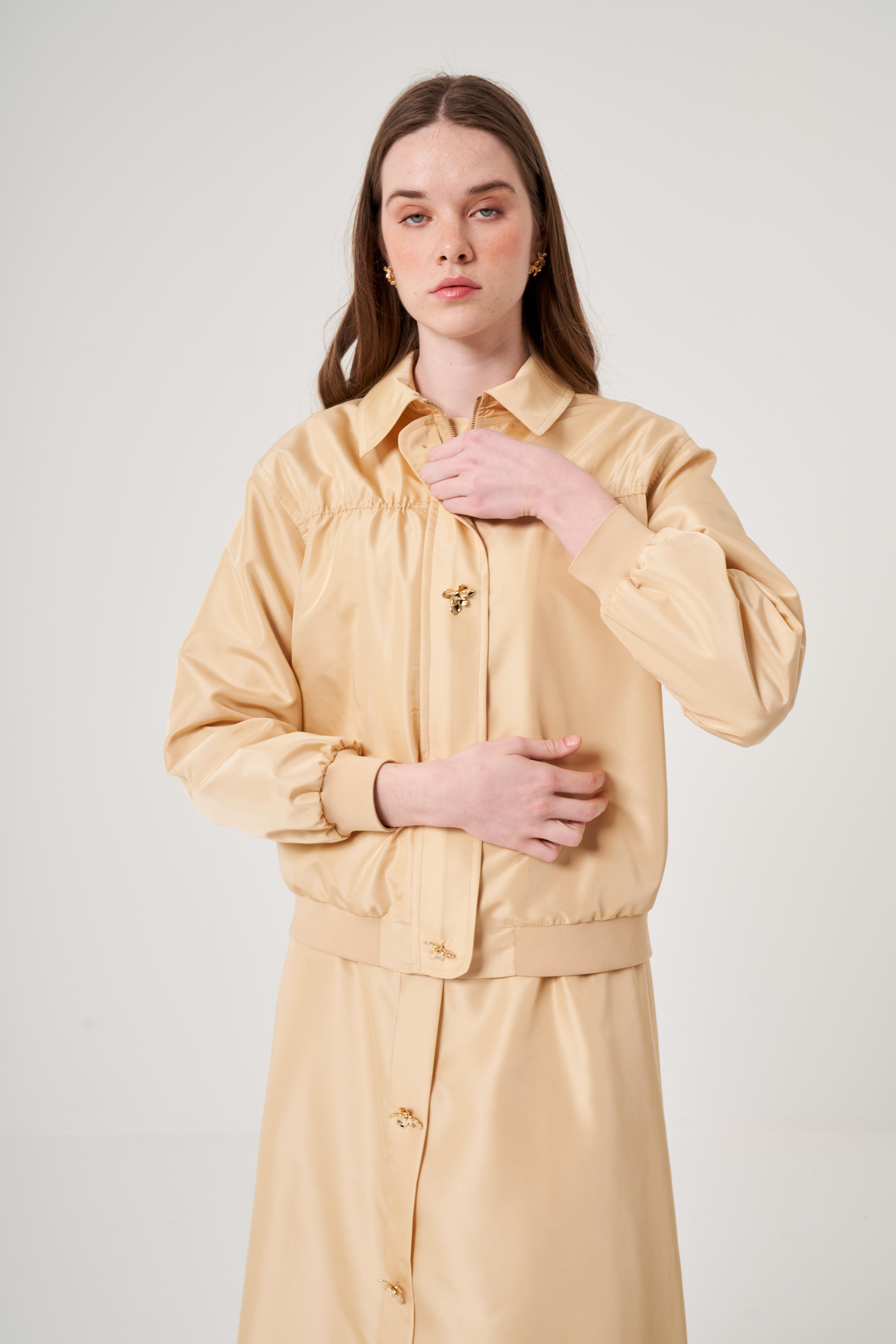 OE25Y939638-Tafta Bomber Ceket
