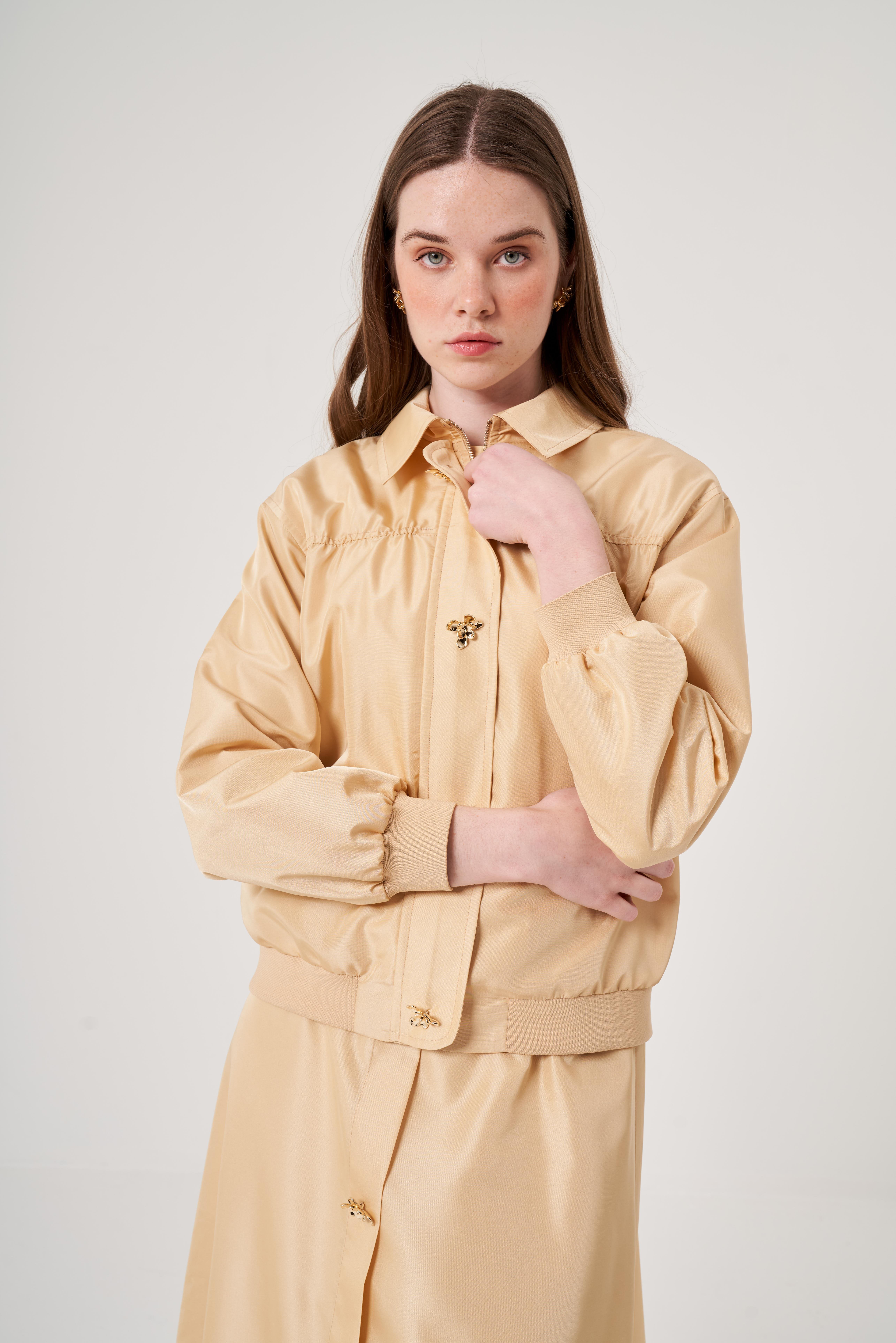 OE25Y939638-Tafta Bomber Ceket