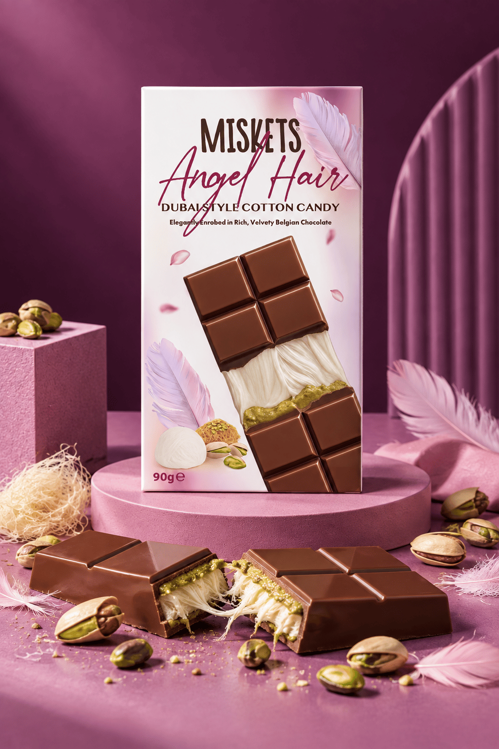 Angel Hair Sütlü Dubai Çikolatası 90 gr x 6 Adet