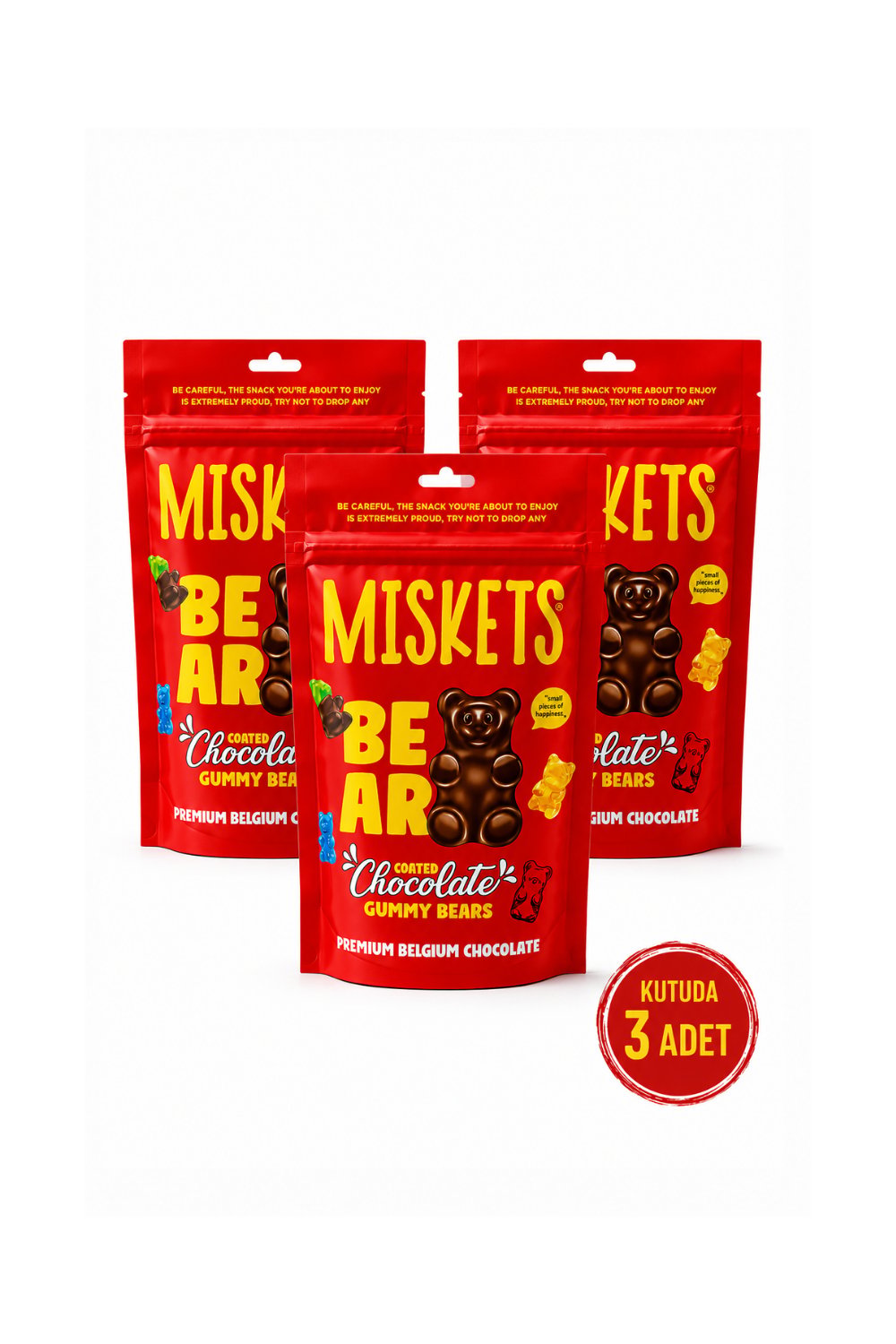 Çikolata Kaplı Jelly Ayıcık 120 gr x 3 Adet