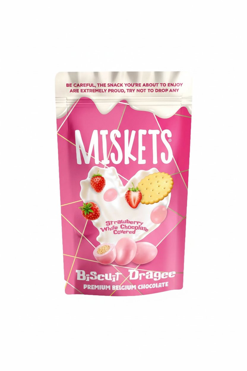 Çilekli Bisküvi Draje 80 gr