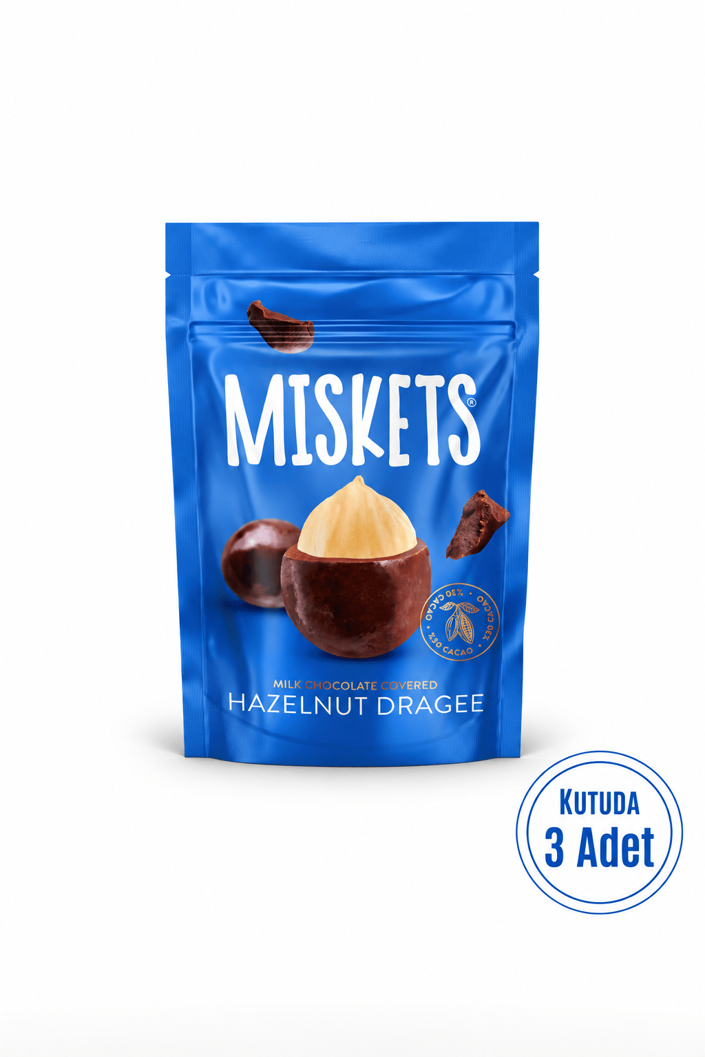 Fındıklı Sütlü Çikolata Kaplamalı Draje 70 gr x 3 Adet