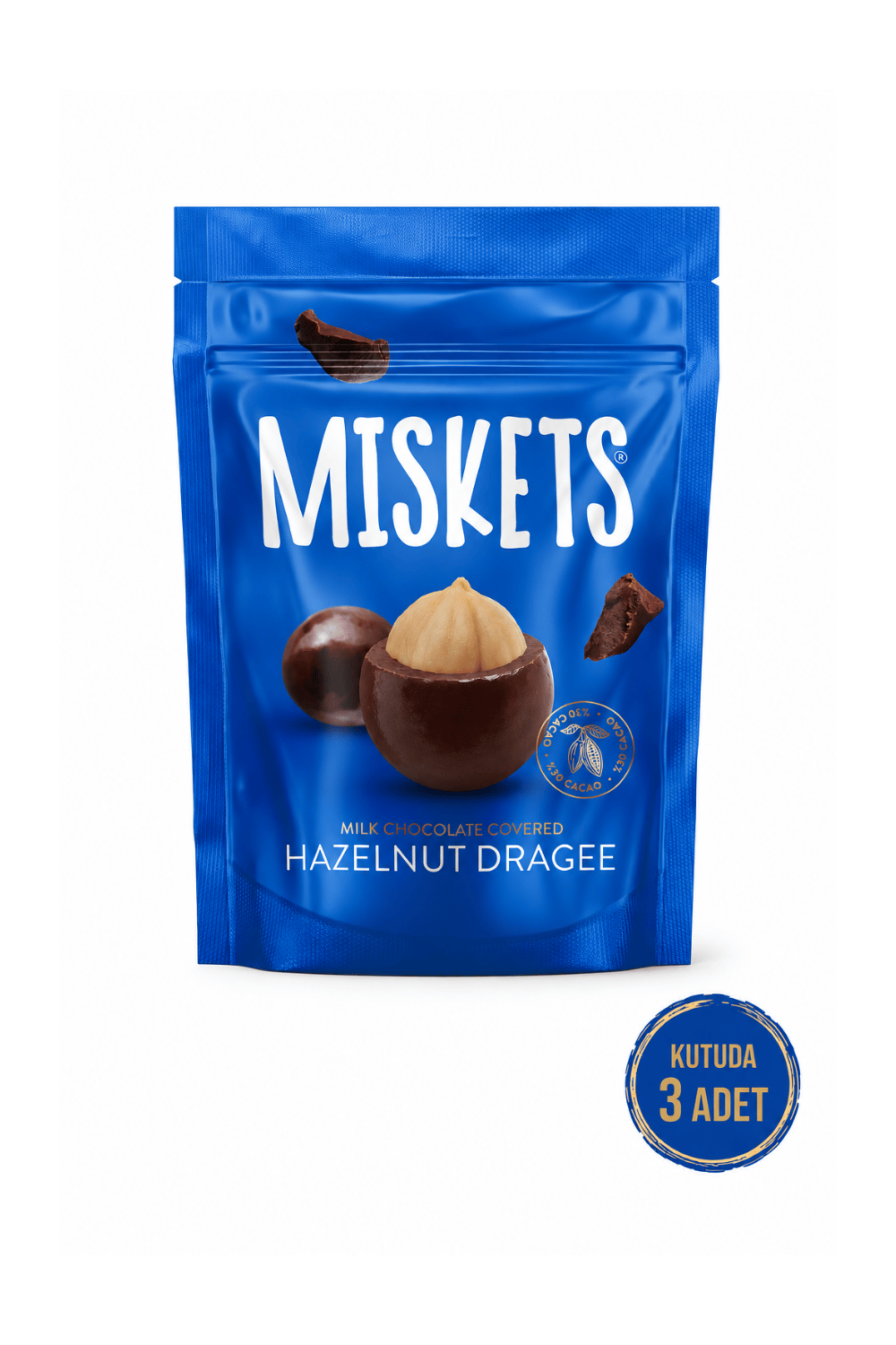 Fındıklı Sütlü Çikolata Kaplamalı Draje 70 gr x 3 Adet