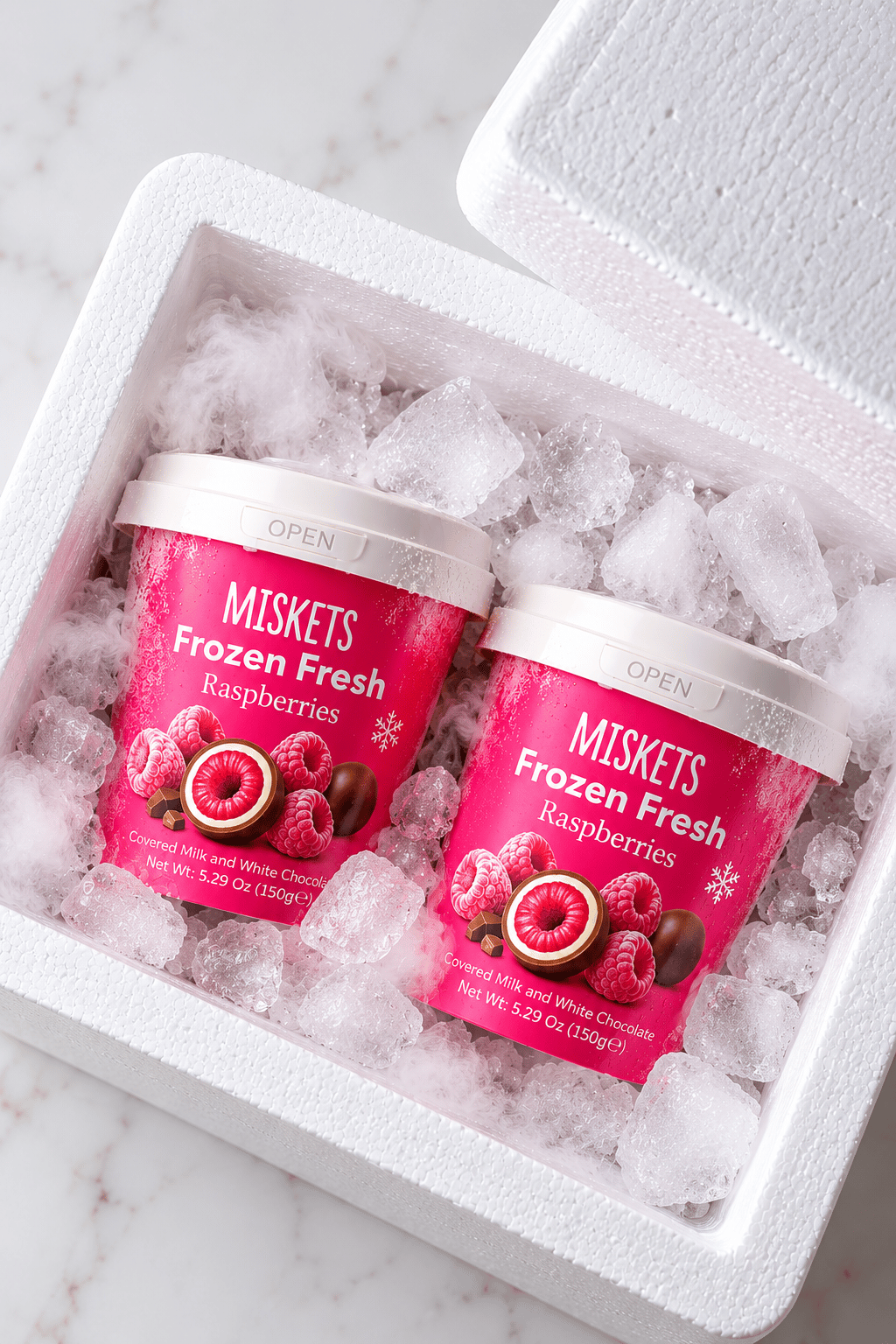 Frozen Fresh Tanışma Paketi Çikolata Kaplı Dondurulmuş Frambuaz 150 g x 2 Adet