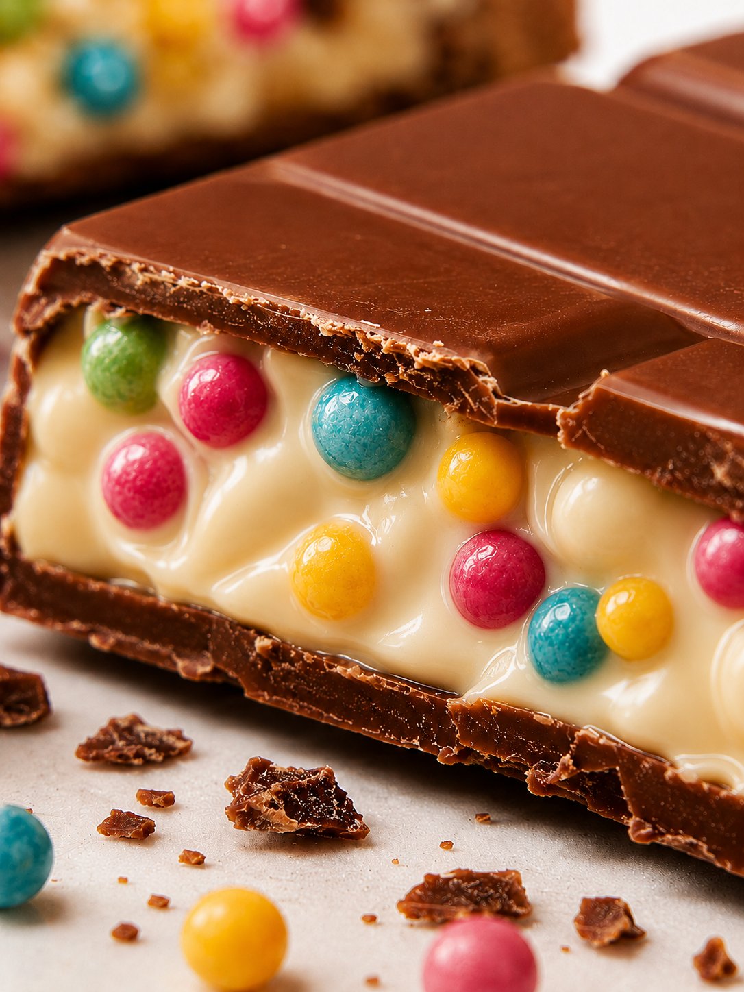 Miskets Renkli Çıtır Pirinç Patlaklı Sütlü Tablet Çikolata 180 gr