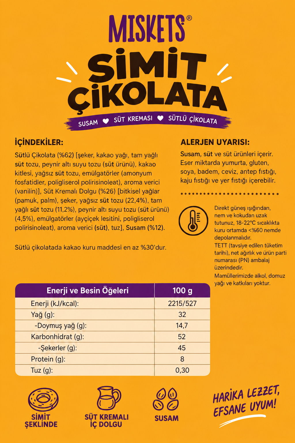 Simit Çikolata 60 gr x 6 Adet