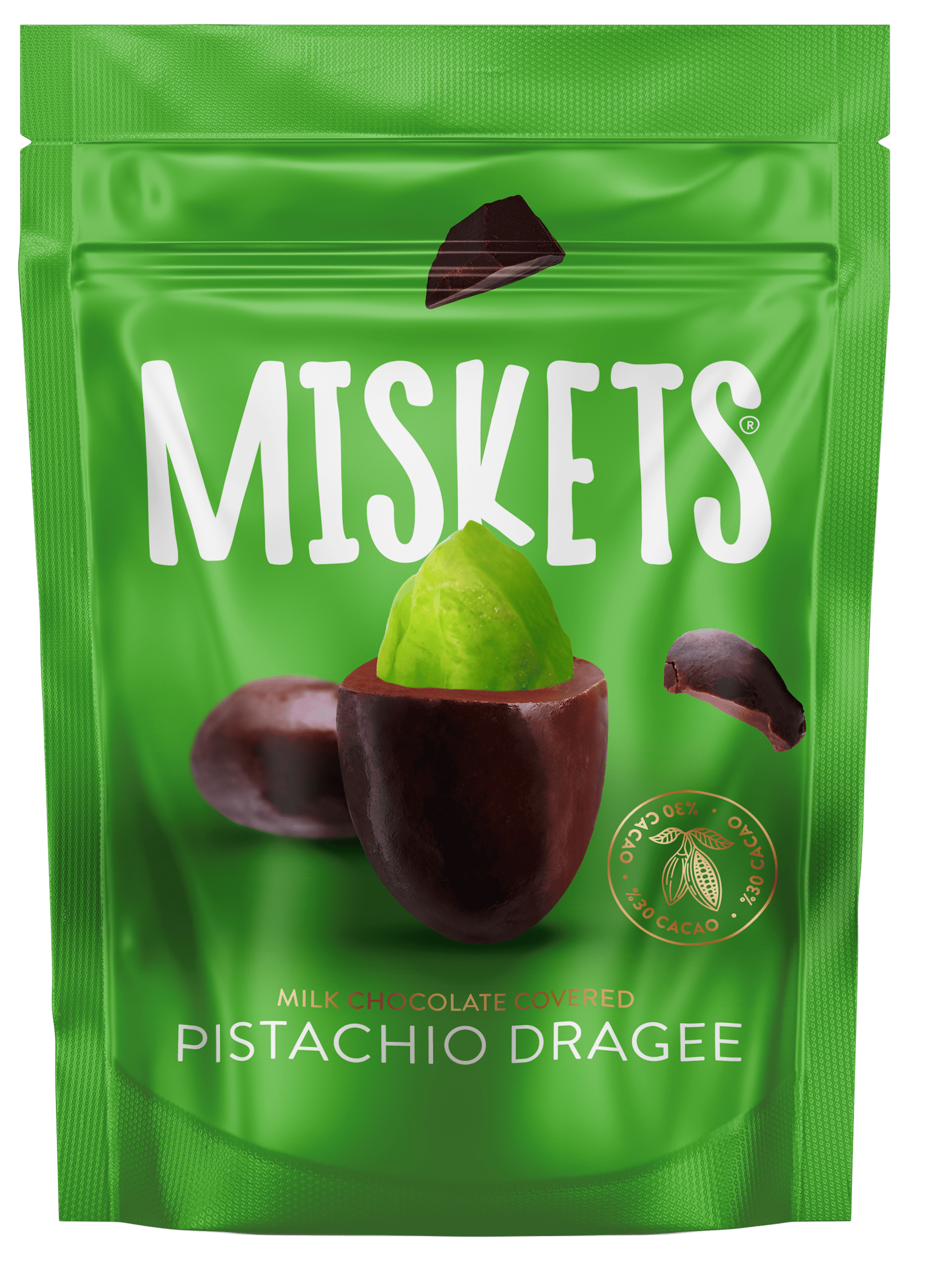 Sütlü Çikolata Kaplamalı Kavrulmuş Antep Fıstık Draje 70 gr