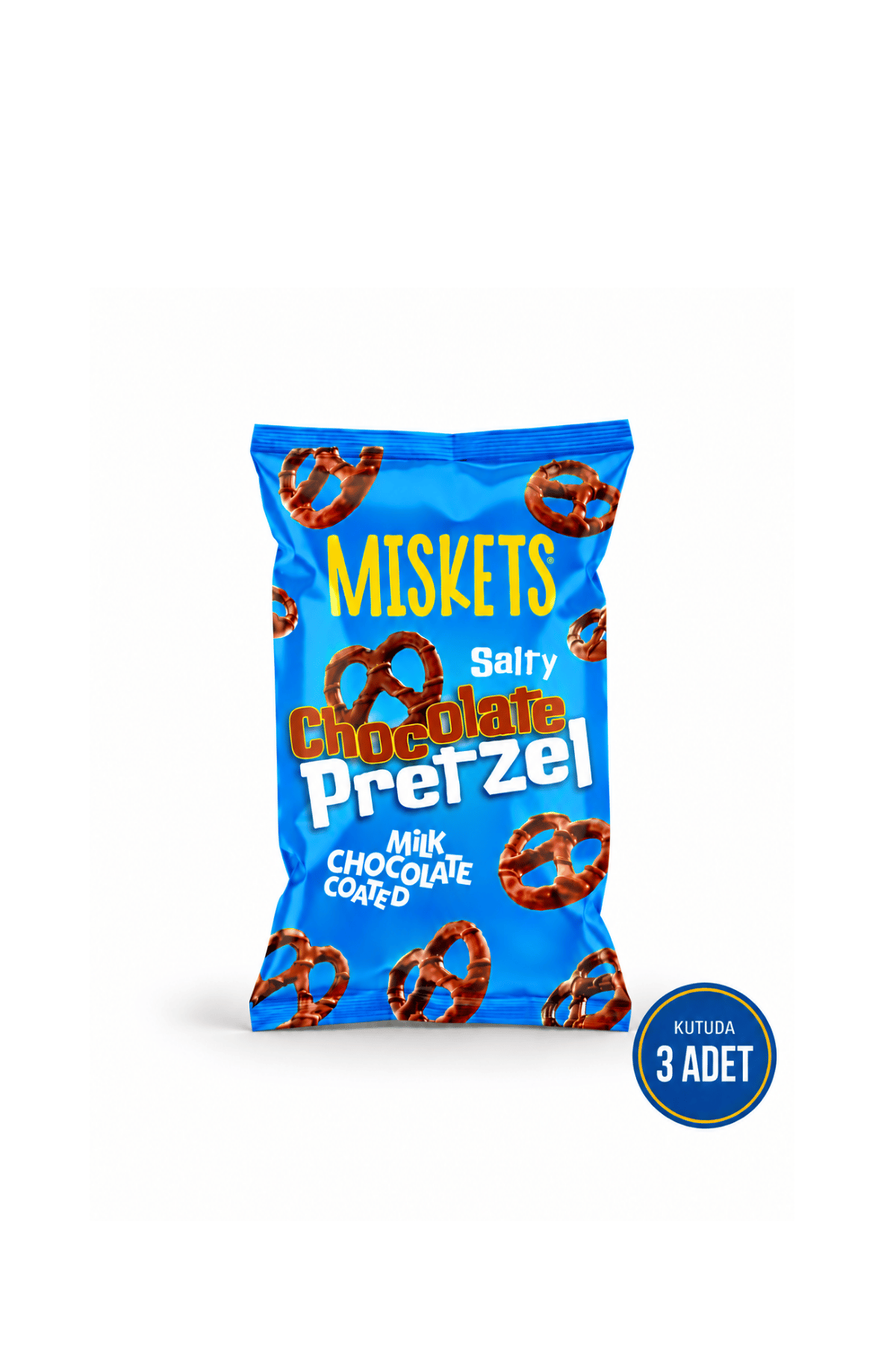 Sütlü Çikolata Kaplamalı Pretzel 50 gr x 3 Adet