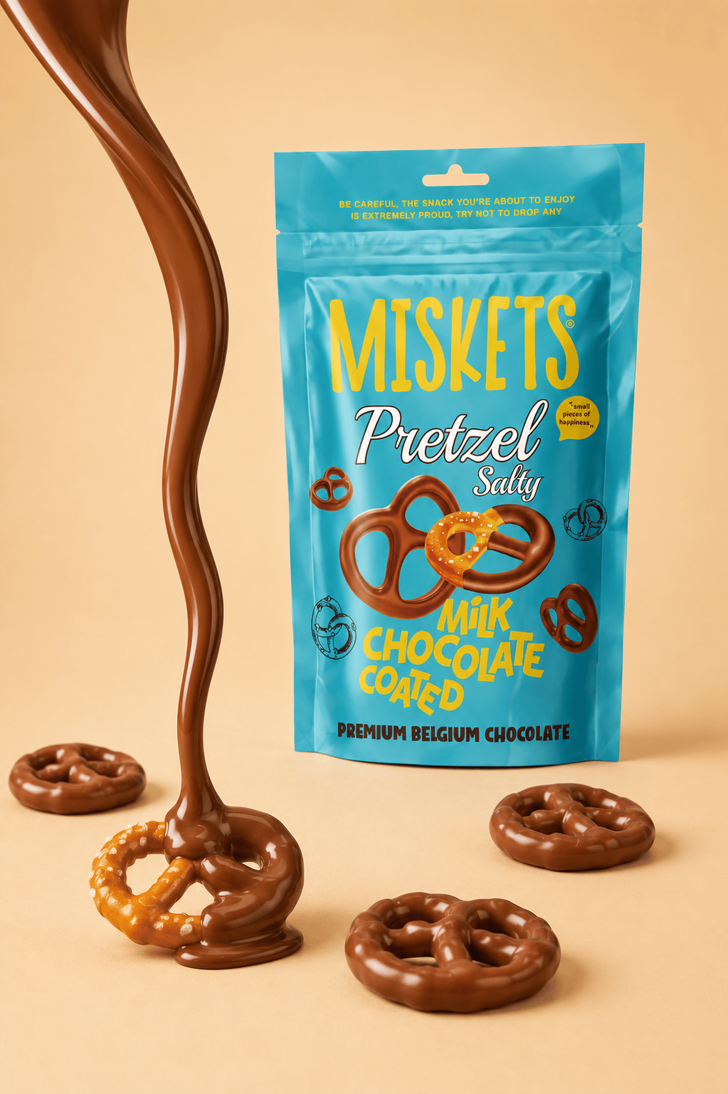 Sütlü Çikolata Kaplamalı Pretzel 80 gr