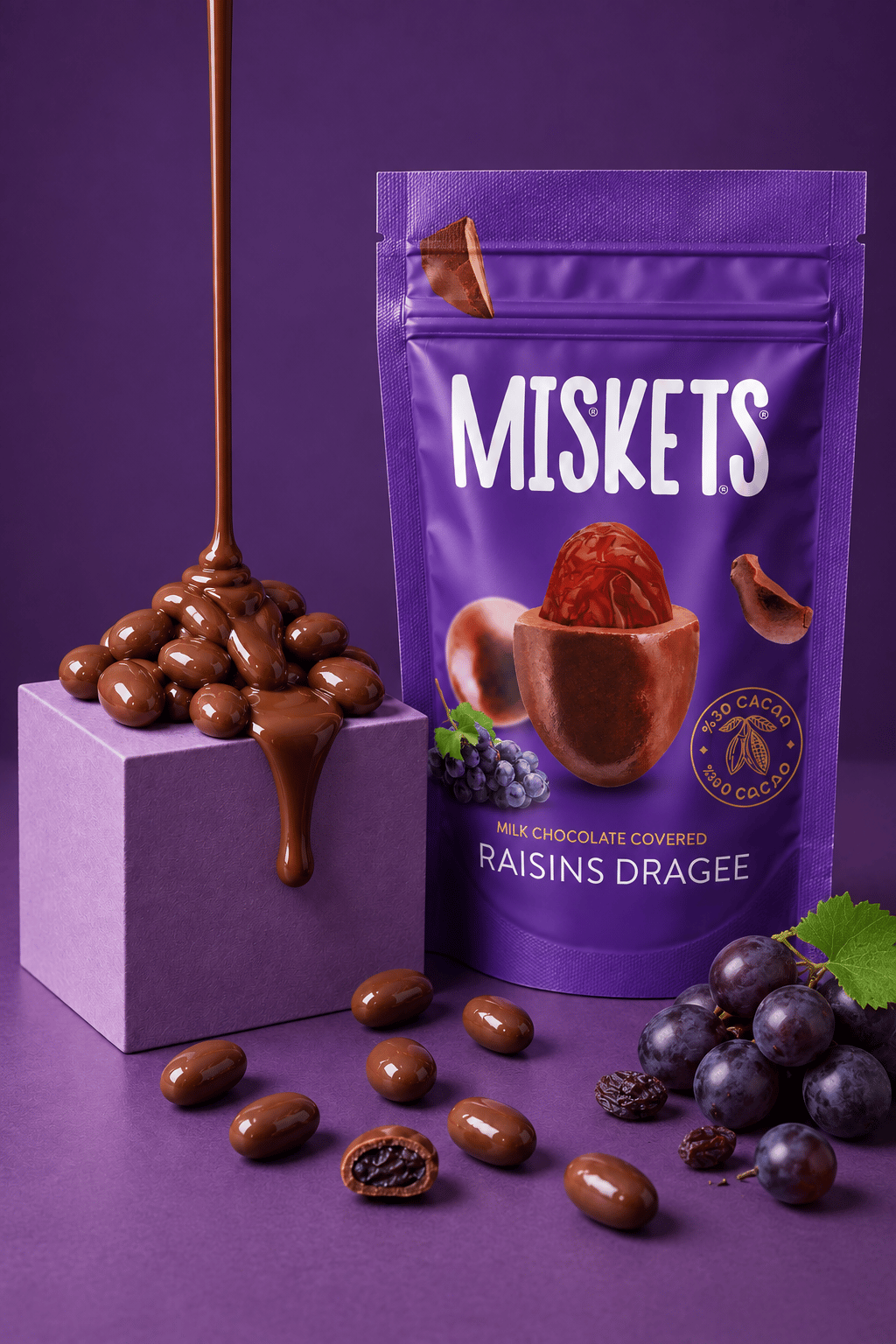 Sütlü Çikolata Kaplı Üzüm Draje 70 gr