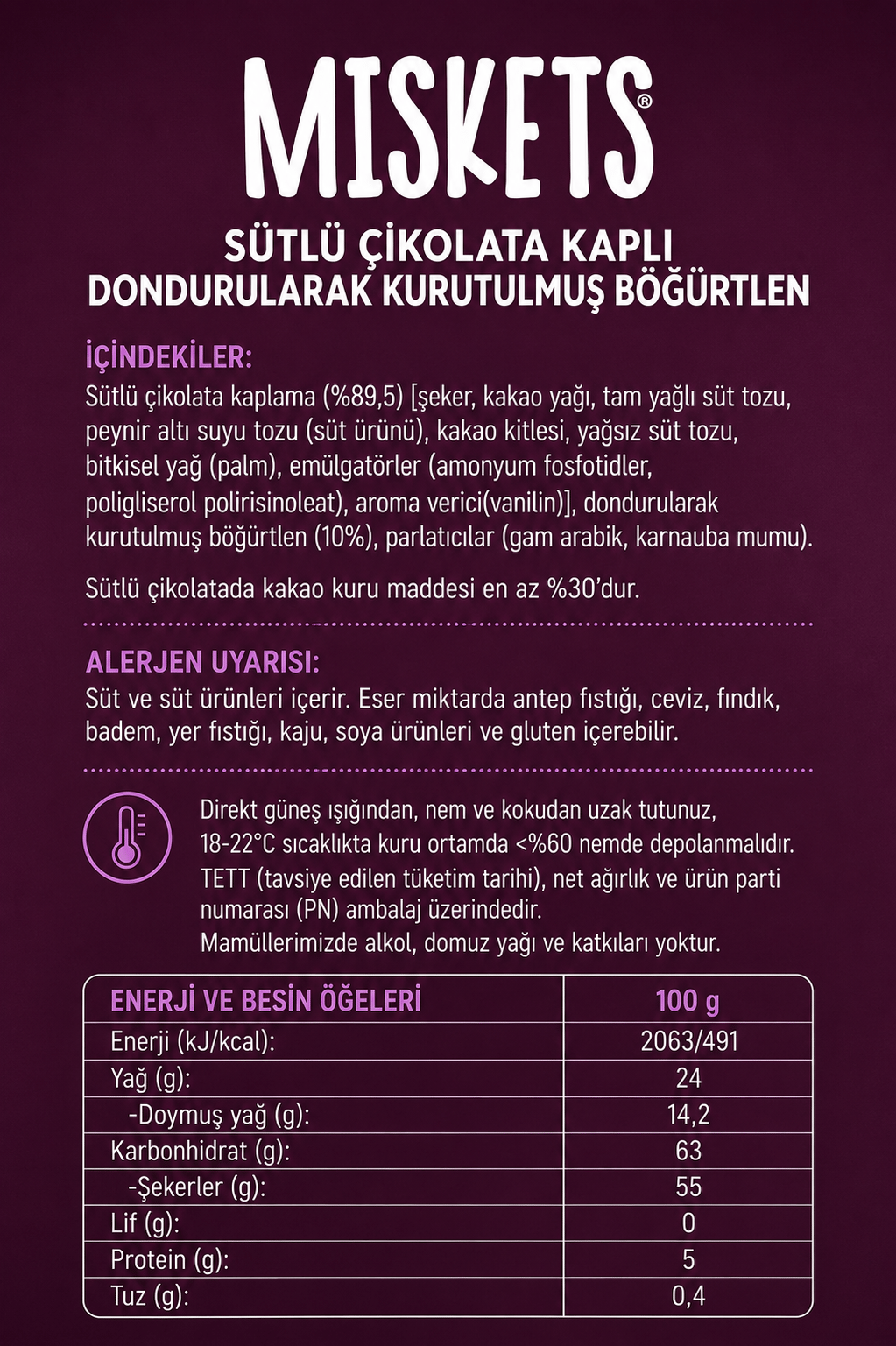 Sütlü Çikolatalı Böğürtlen 80 gr x 3 Adet