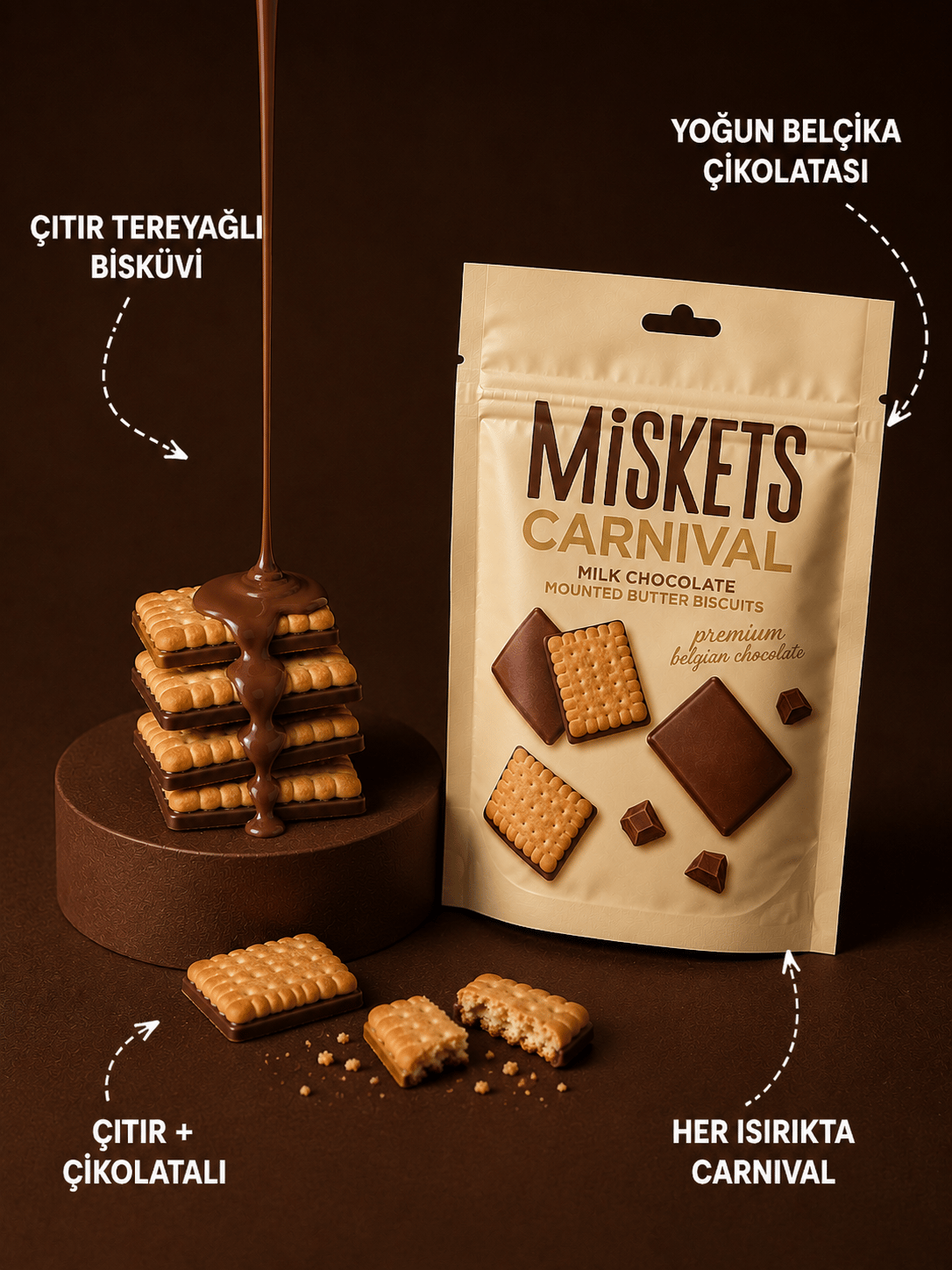 Sütlü Çikolatalı Petibör 80 gr