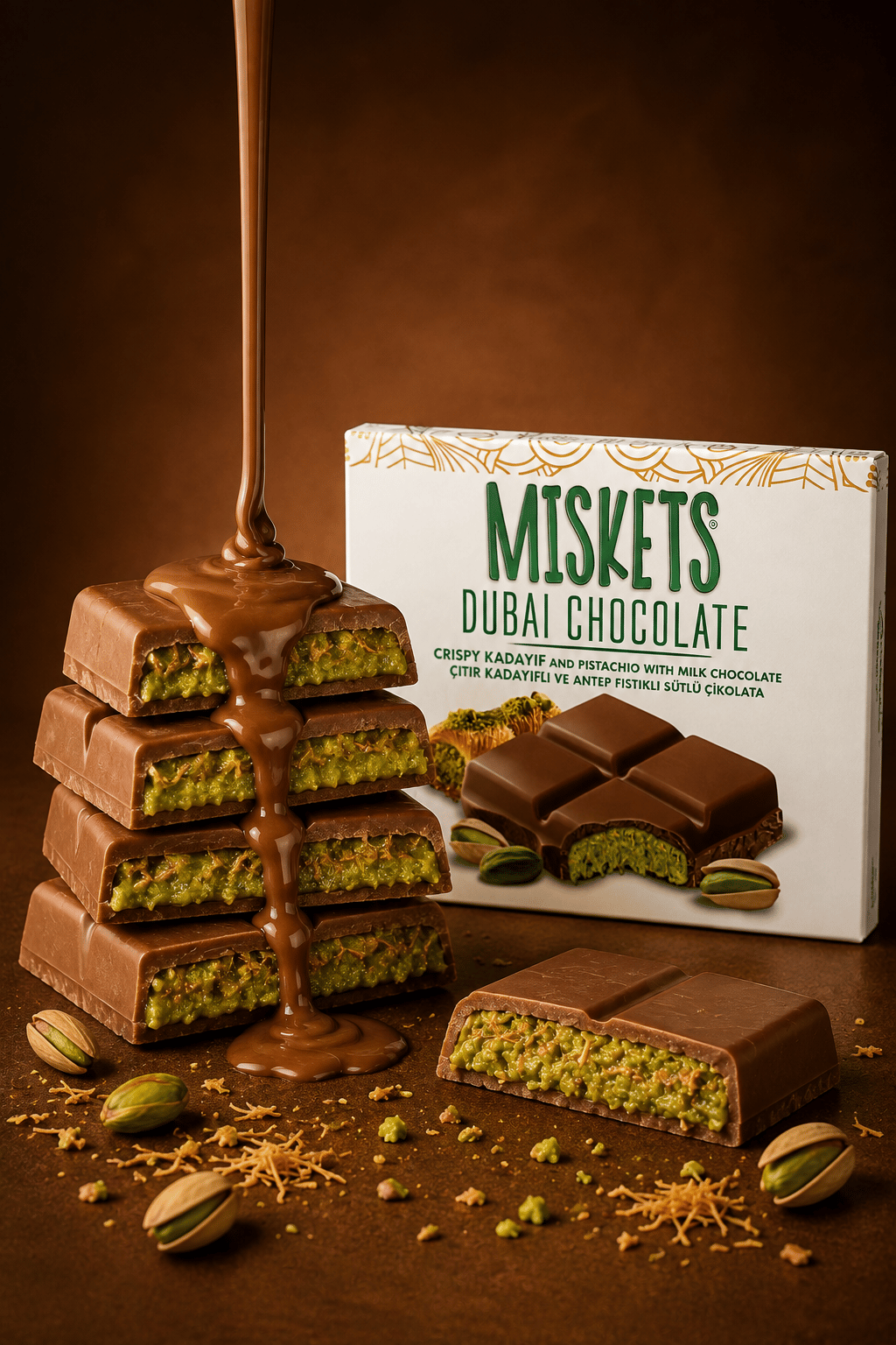 Sütlü Dubai Çikolatası  100 gr x 2 Adet 