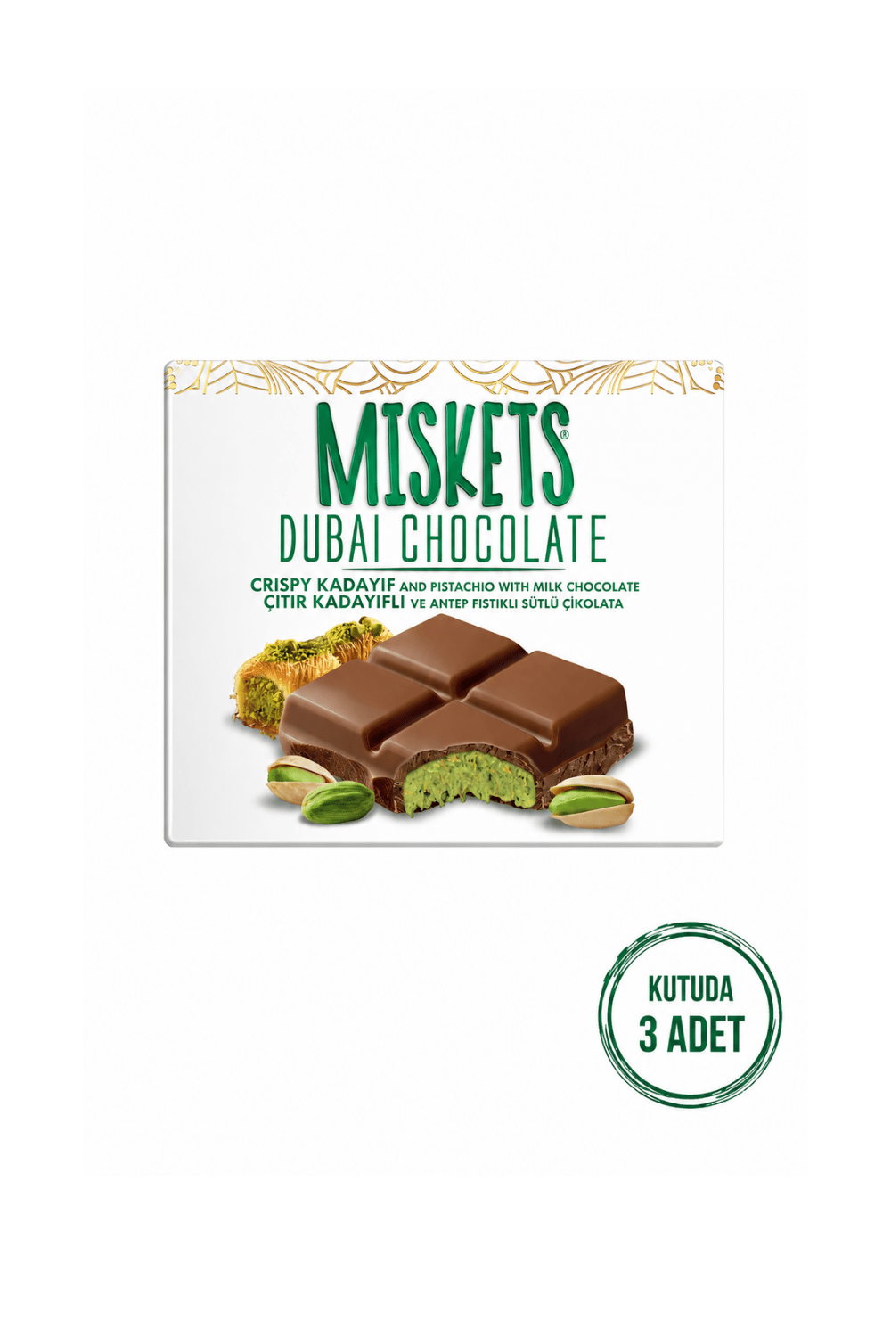 Sütlü Dubai Çikolatası 100 gr x 3 Adet
