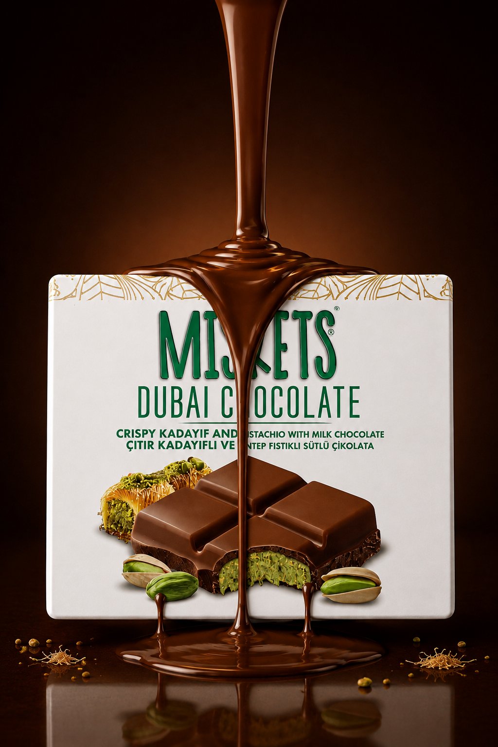 Sütlü  Dubai Çikolatası 100 gr x 6 Adet