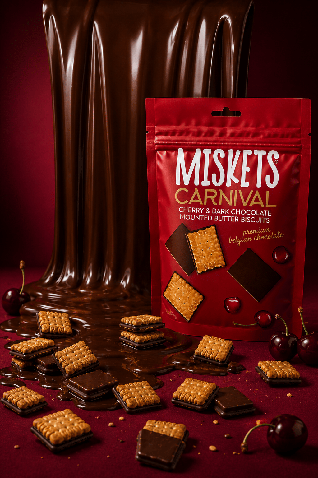 Vişneli Bitter Çikolatalı Petibör Bisküvi 50 gr x 6 Adet