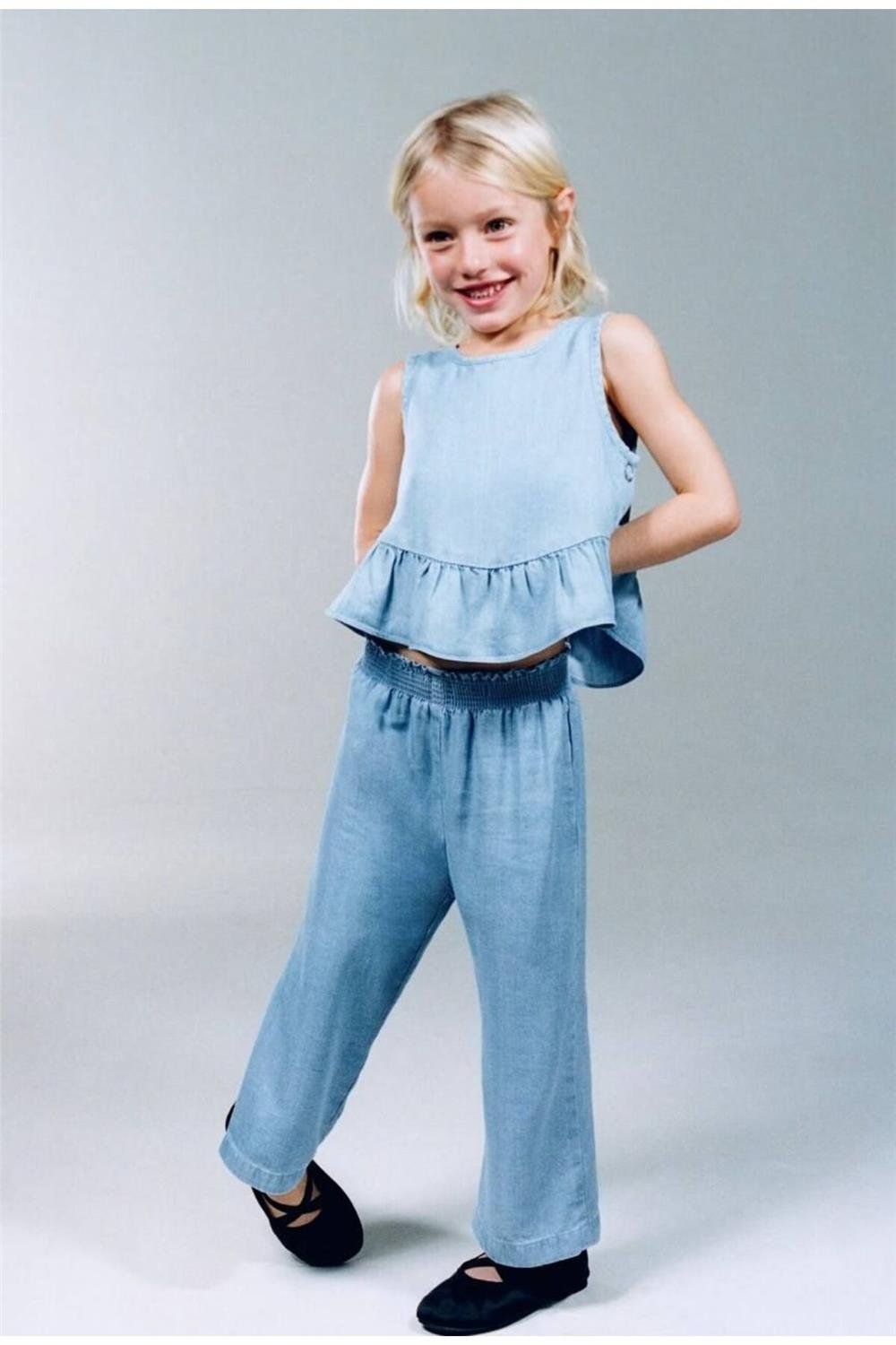  Kız Çocuk Denim  Takım