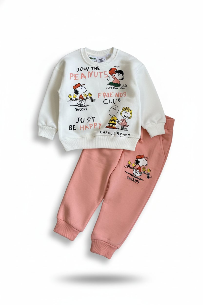 Çocuk Snoopy Karakter Baskılı Eşofman Takımı