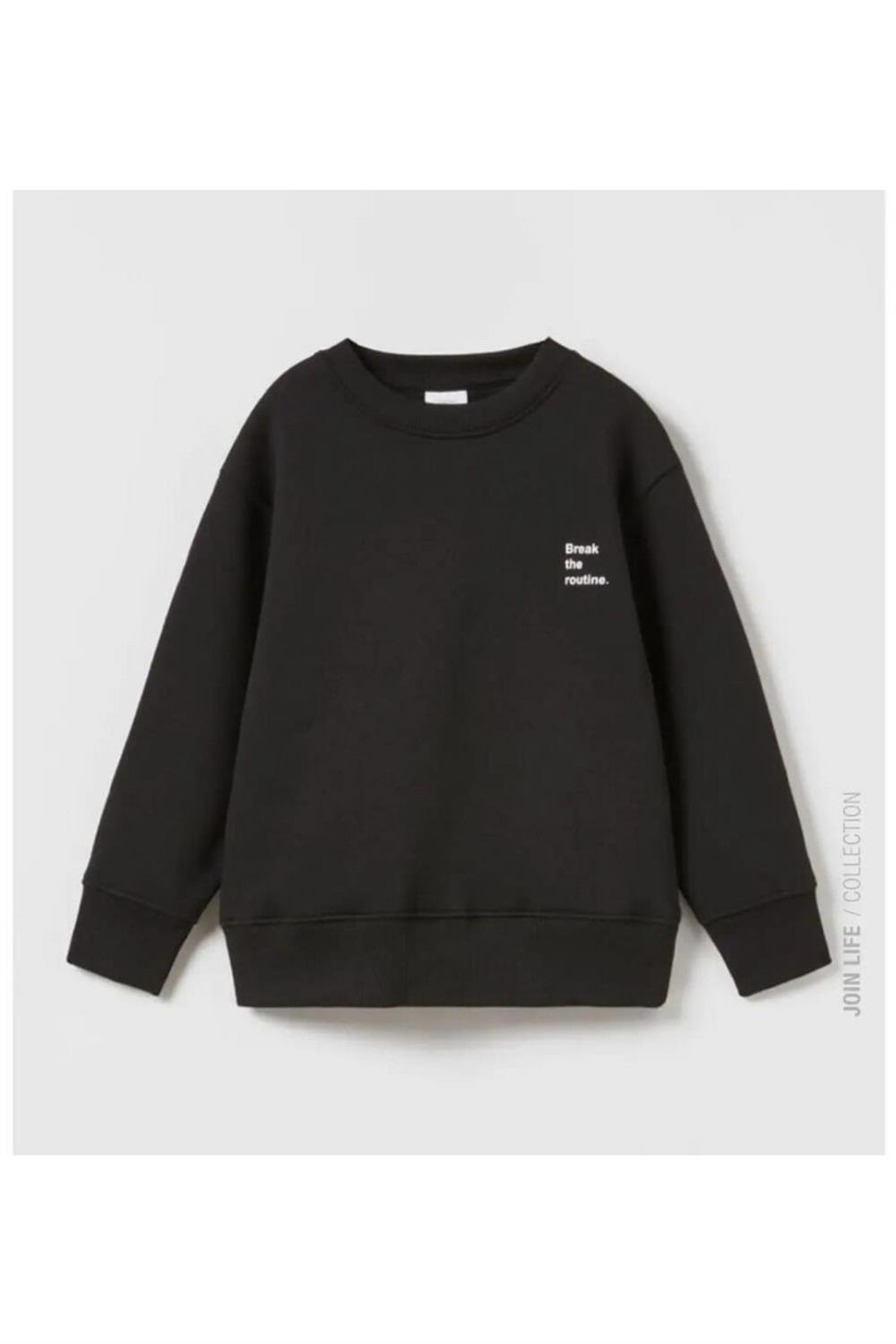 Erkek Çocuk Siyah Sweatshirt