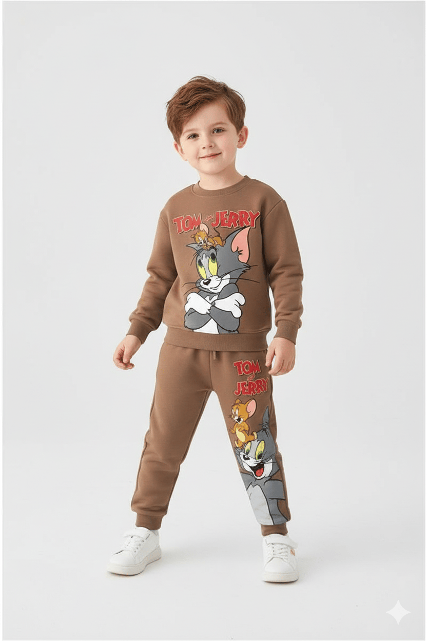 Erkek Çocuk Tom And Jerry Karekter Baskılı  Eşofman Takım