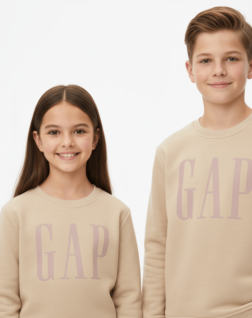 Gap Kabartma Baskılı Kız Ve Erkek Çocuk Eşofman Takımı 