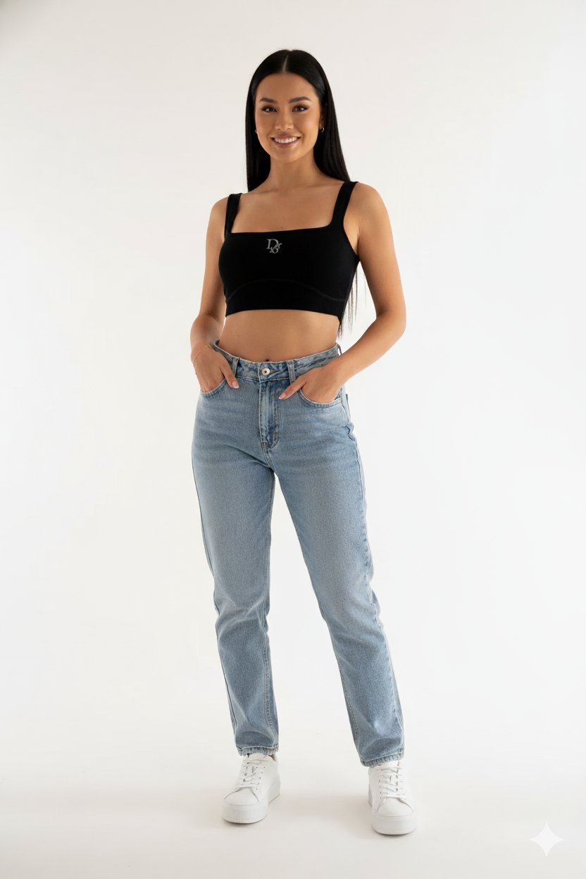 Kadın Crop Siyah