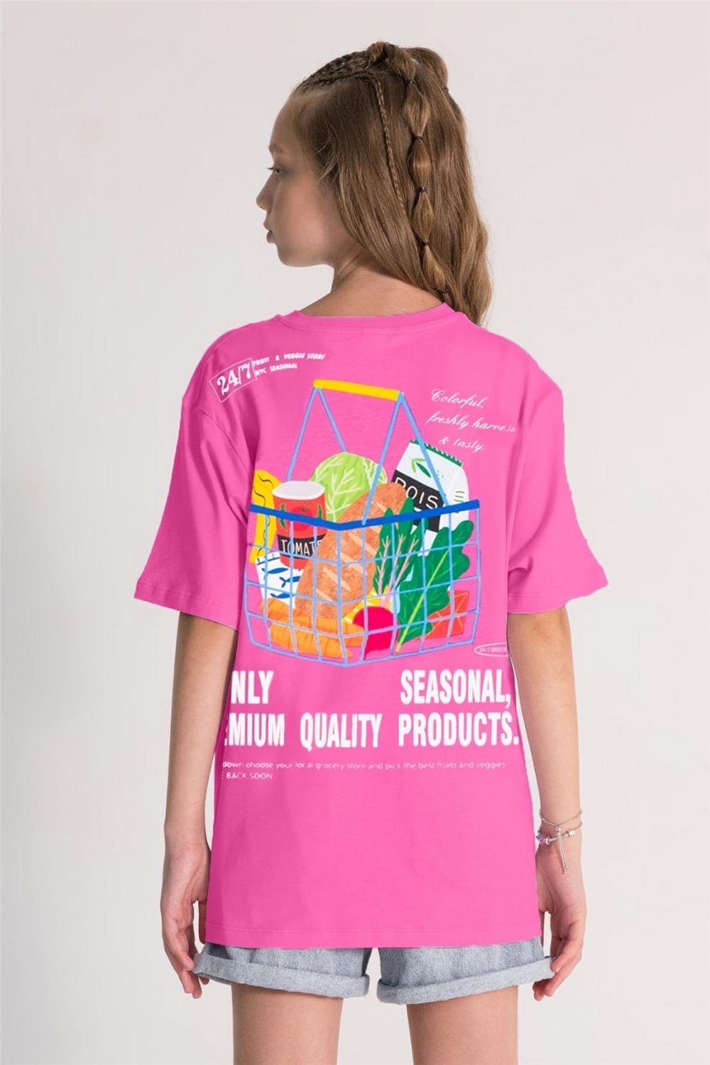 Kız Çocuk Baskılı  T-Shirt 