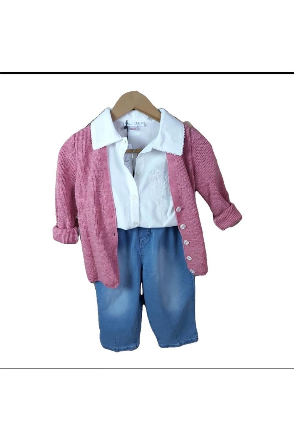 Kız Çocuk Bel Lastikli Balon Jeans
