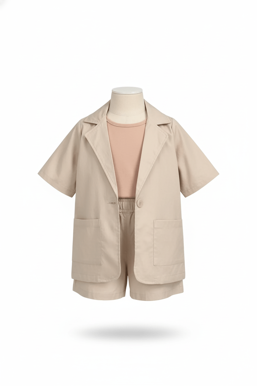 Kız Çocuk Blazer Ceketli Takım