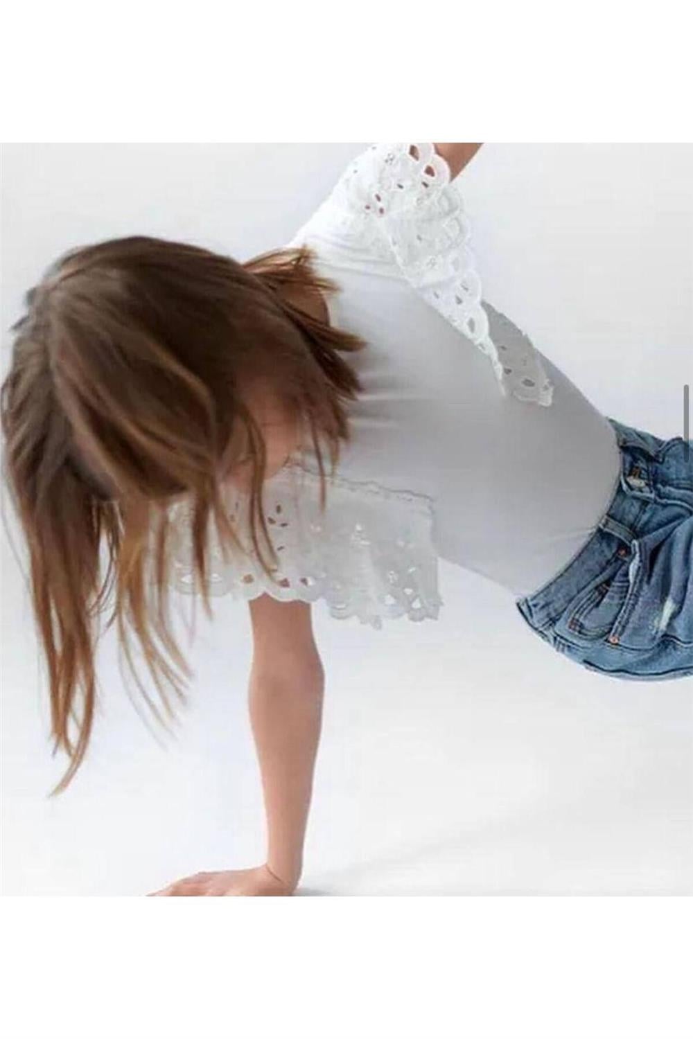 Kız Çocuk Dantel Kol Zıbın Body
