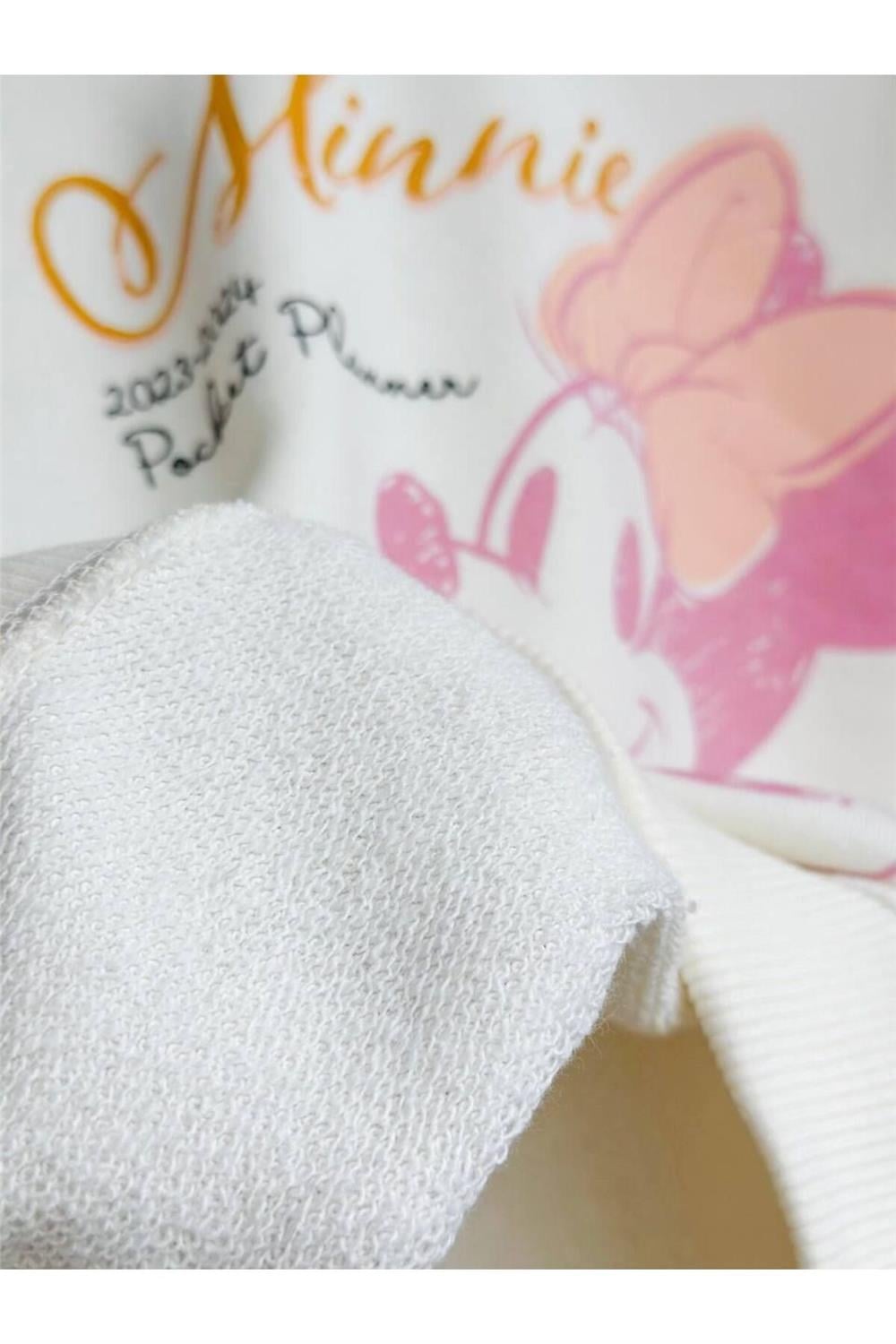 Kız Çocuk Mickey Mouse Detaylı Fitilli Taytlı Takım