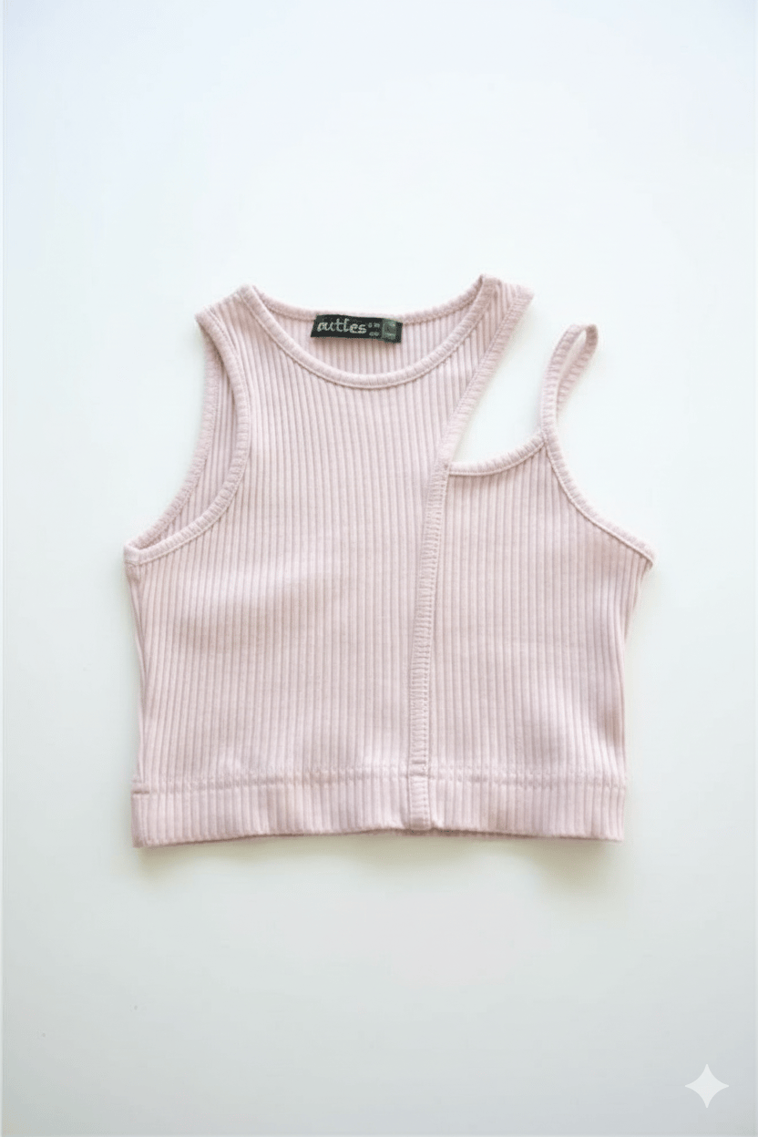 Kız Çocuk Pembe Askılı Crop