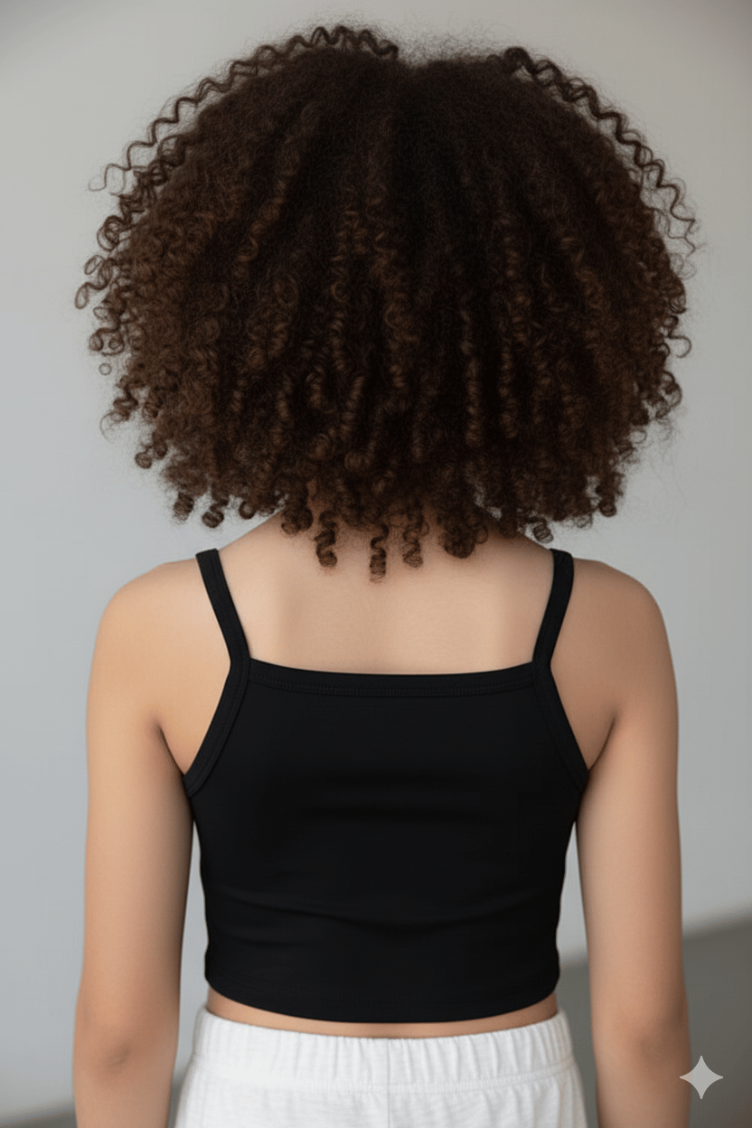 Kız Çocuk Siyah Askılı Crop