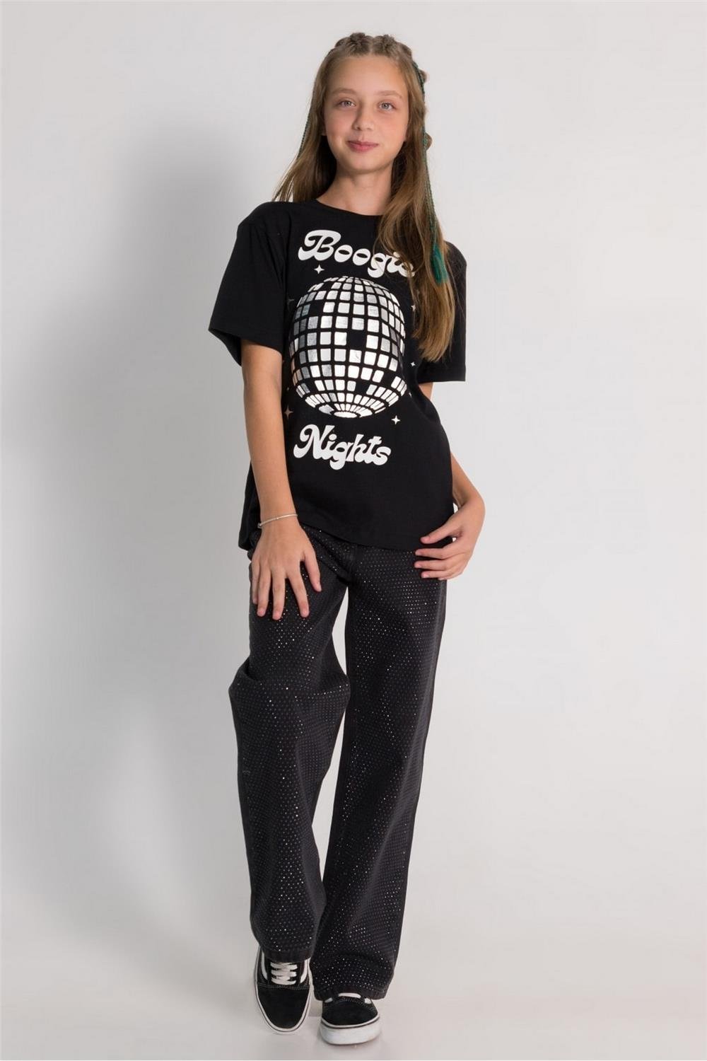 Kız Çocuk T-Shirt  Siyah