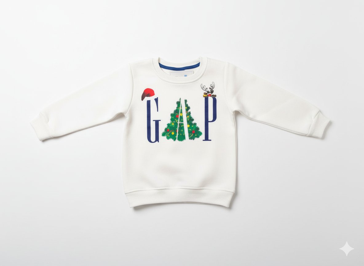 Kız Çocuk Yeni Yıl Temalı Sweatshirt